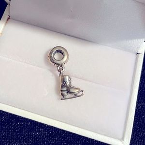 Authentic Pandora Ice Skate Dandle Sterling Silver Charm 791025
